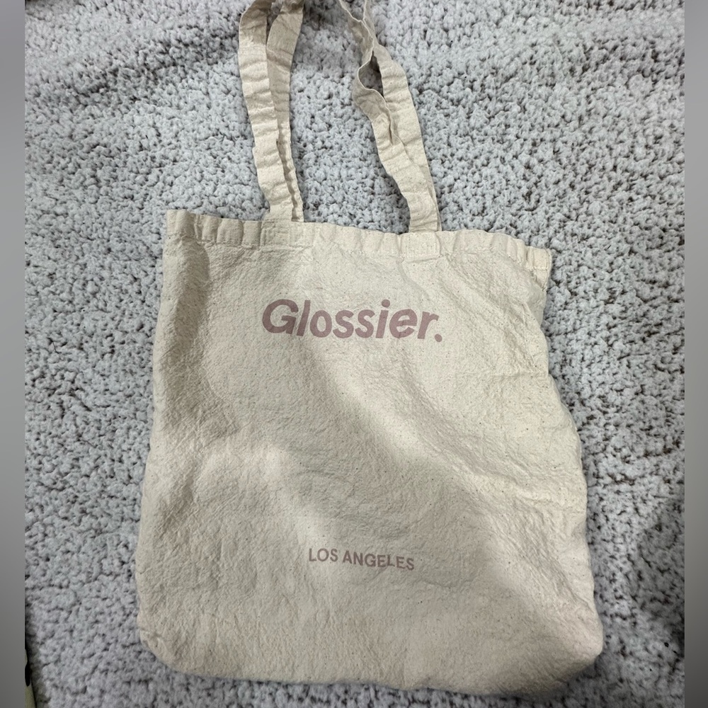 Glossier Los Angeles limited edition shopping tote bag